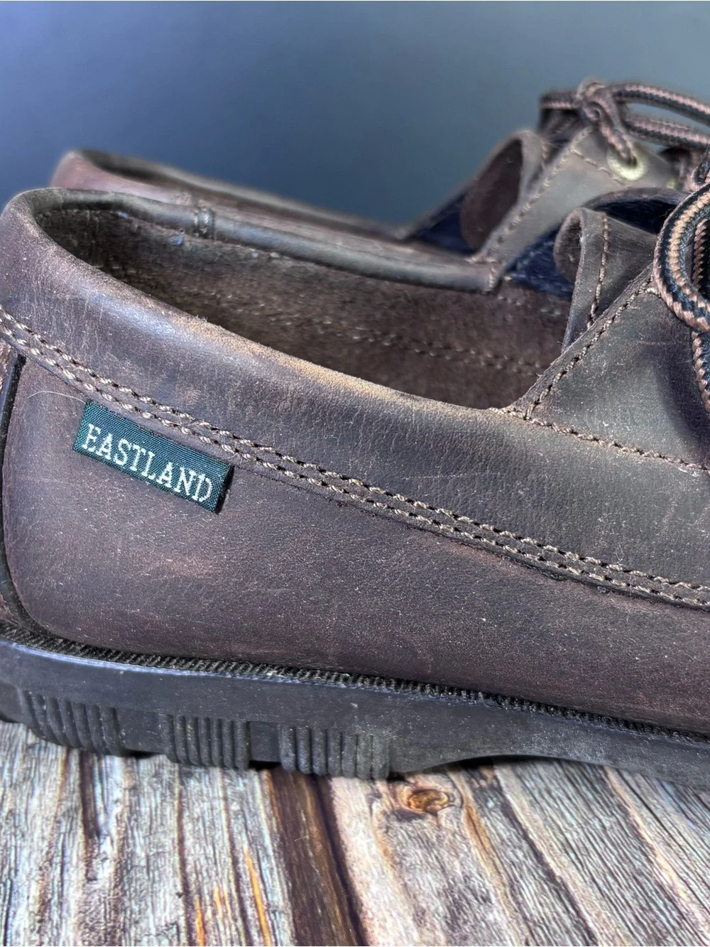 Eastland Falmouth Camp Moc Leather Oxfords 8.5M | Coastal Grandmother Classic